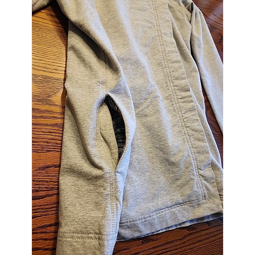 Lululemon Savasana Wrap Jacket Womens Size 2 Gray Asymmetrical Snap Cardigan - Picture 10 of 11